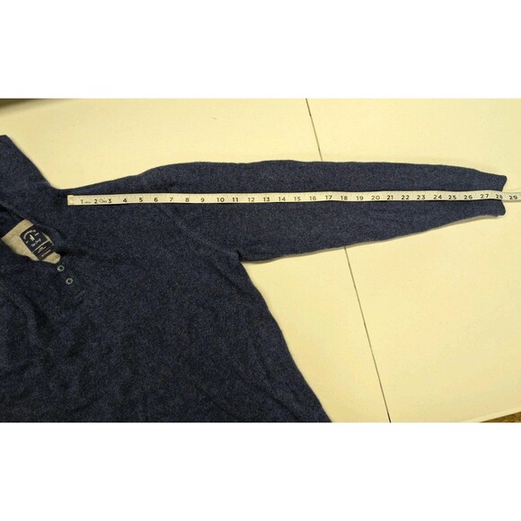 Johnnie O Sweater Men's Large Blue Soft Cashmere Hoodie Wake Hooded $398 MSRP - Picture 8 of 12